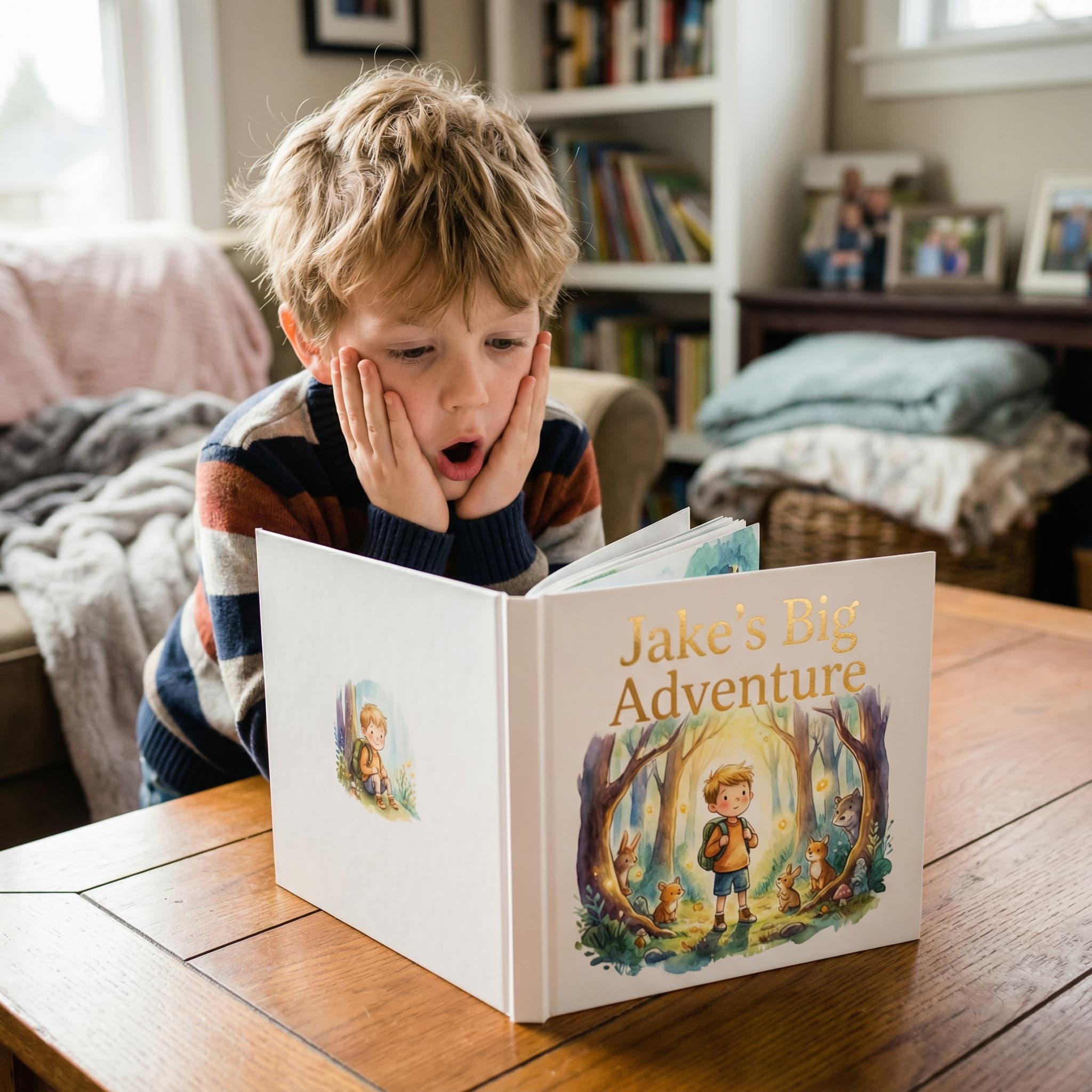 Jake, 5 with their personalized storybook