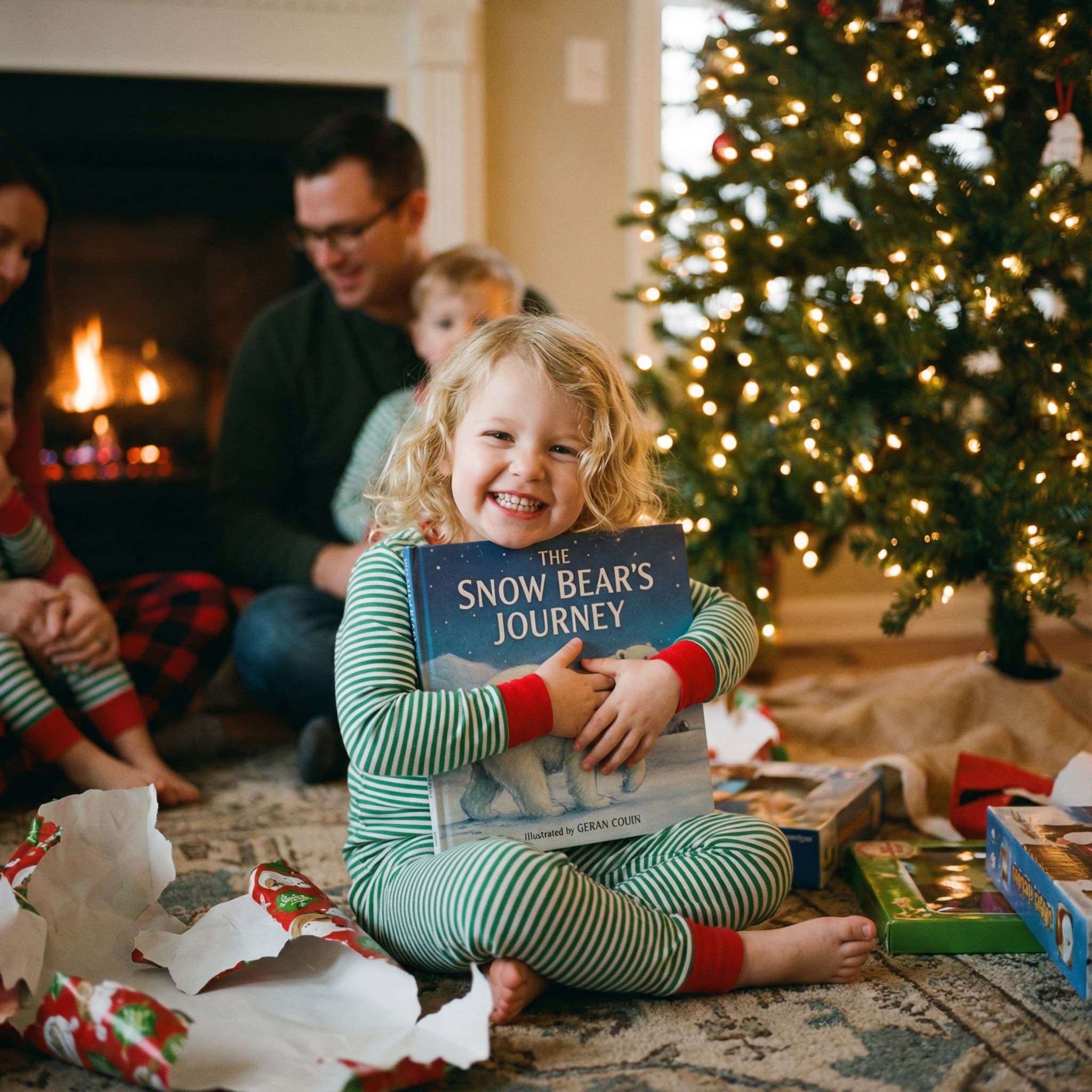 Sophia, 3 with their personalized storybook
