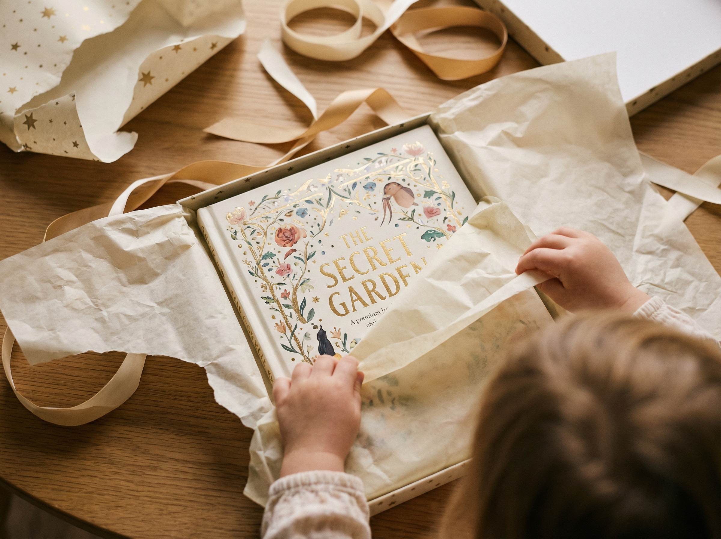Wrapped personalized storybook gift for a child